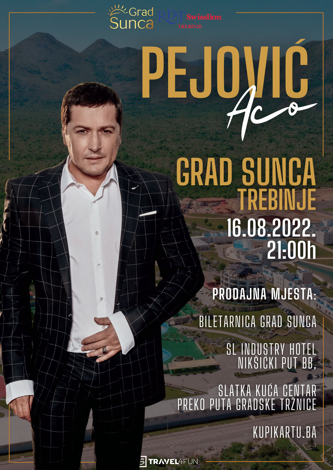 Veliki koncert Aca Pejovića u Gradu Sunca.